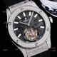 Best Replica Hublot Full Diamond Watch Rose Gold Black Dial Black Leather Strap (5)_th.jpg